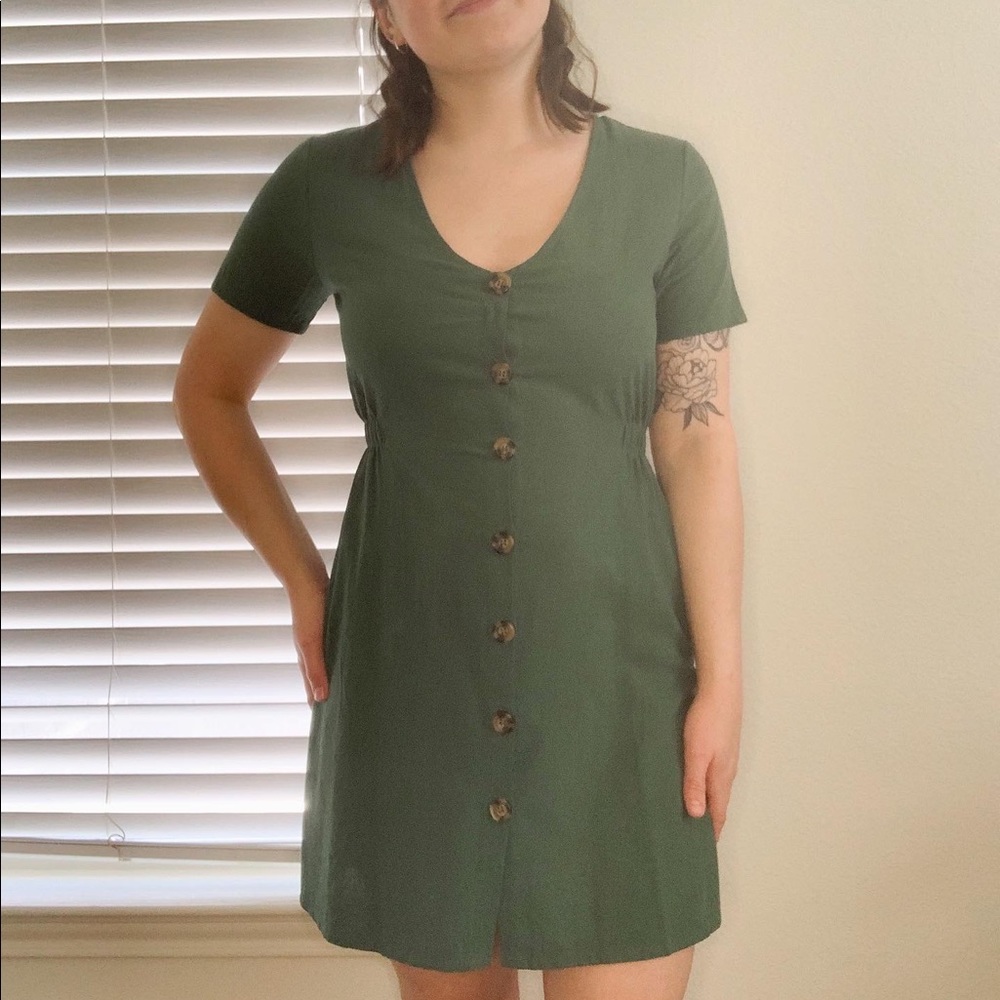 Green Cottagecore Dress